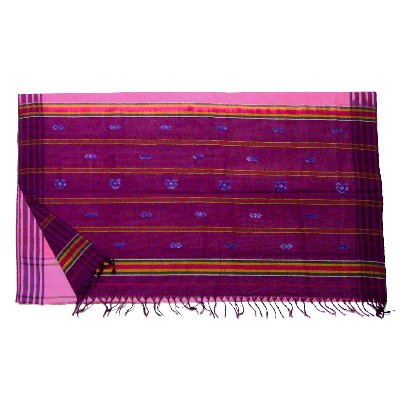 40 count pink saree with motifs | udupi saree revival